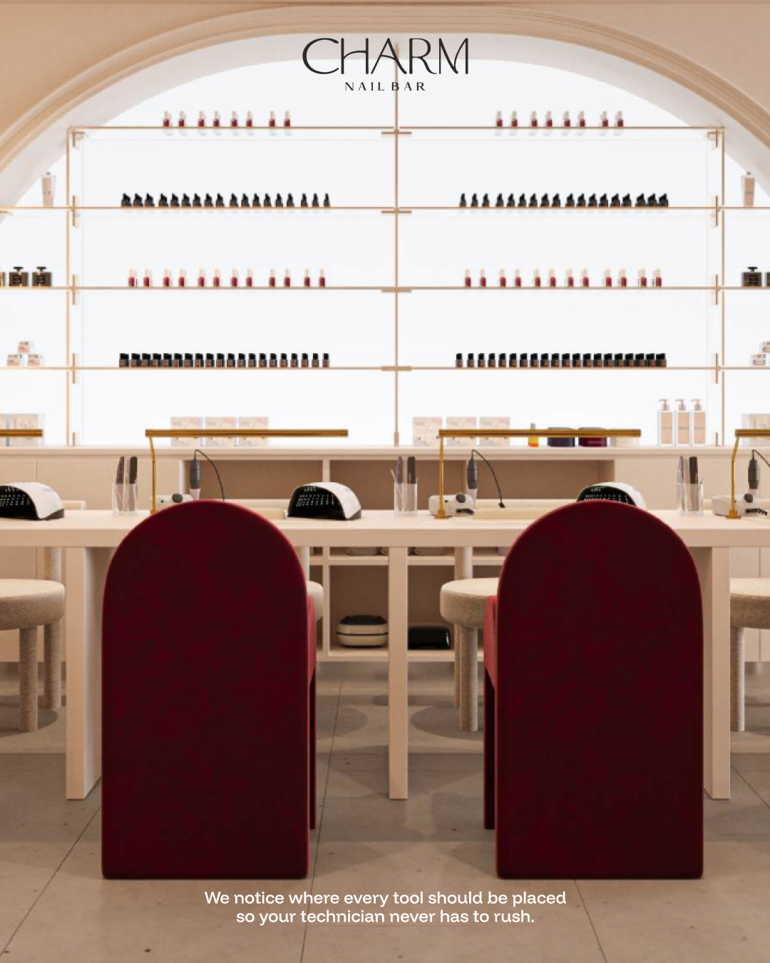 Charm nail bar